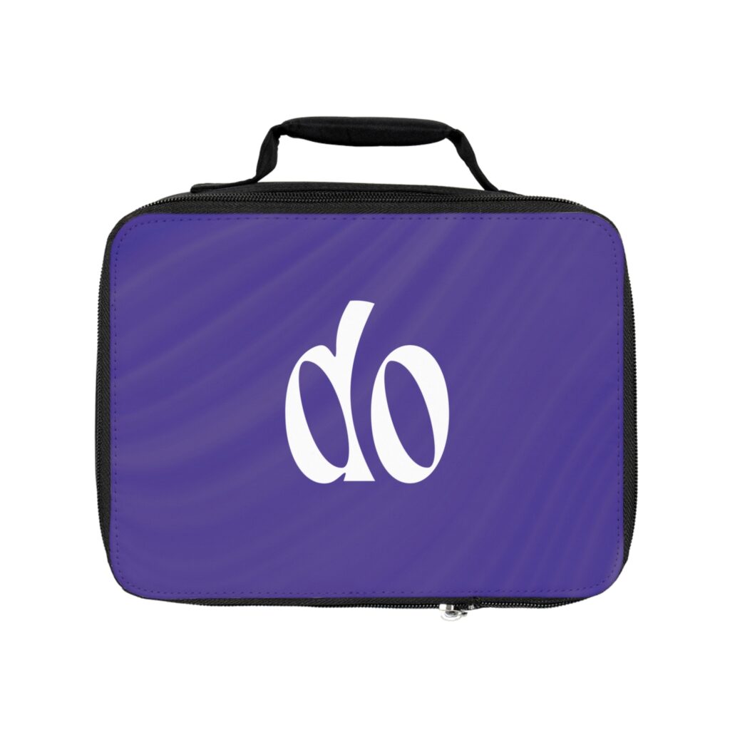 Purple Minimalist 'do' Logo Lunch Bag — Insulated School & Office Lunchbox
