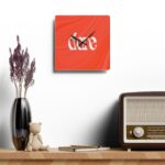 Bold Red 'dare' Acrylic Wall Clock — Modern Minimalist Decorative Timepiece 10