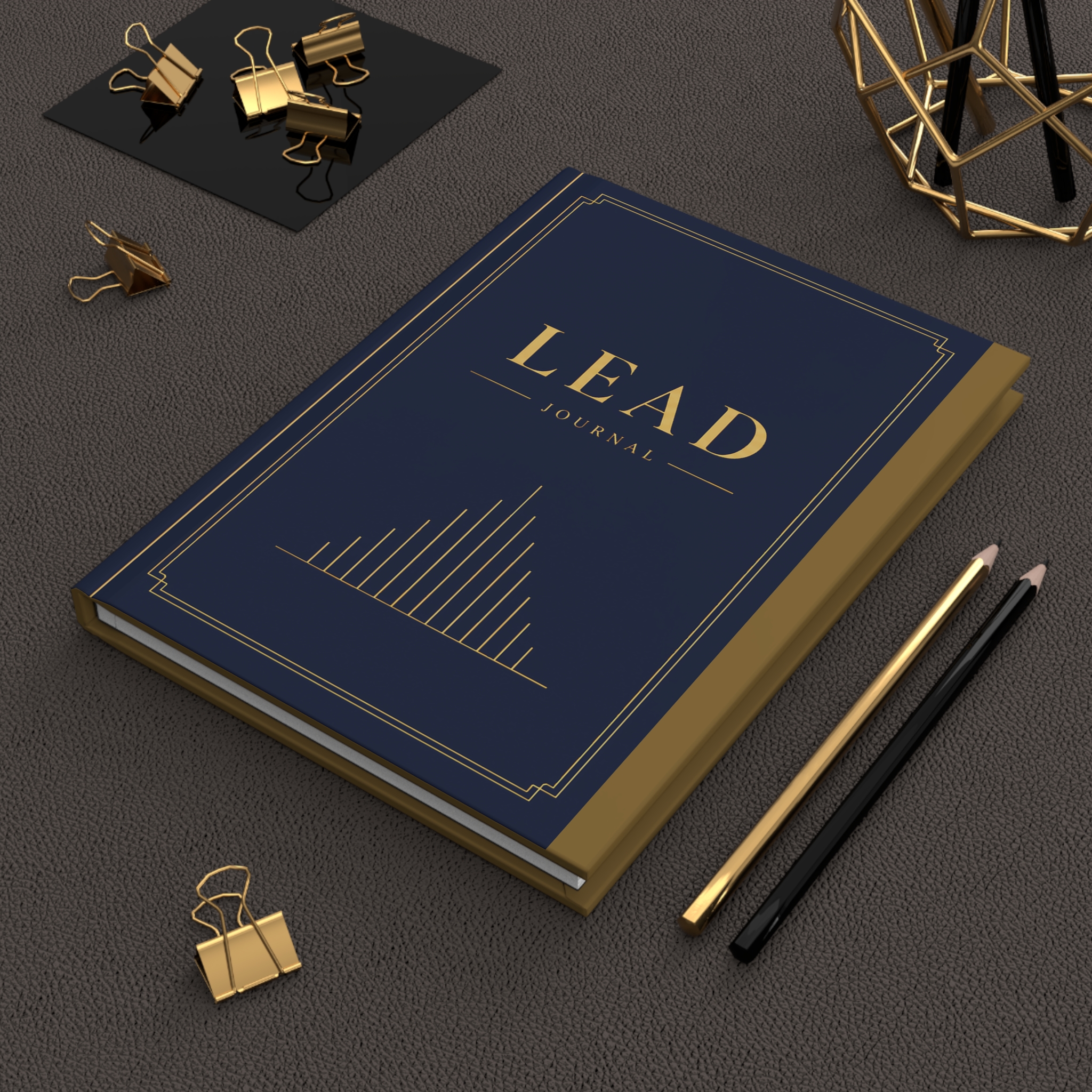 LEAD Hardcover Journal (in Blue) — Professional Notebook