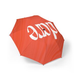 Orange 'Dare' Semi-Automatic Foldable Umbrella — Compact Travel & Rain Protection