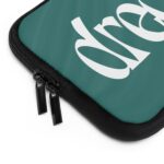 Dream Laptop Sleeve — Retro Script Teal Protective Case 3