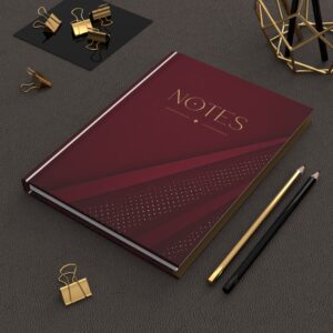 Rise NOTES Hardcover Journal | Blue & Gold Matte Notebook