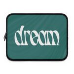 Dream Laptop Sleeve — Retro Script Teal Protective Case 13