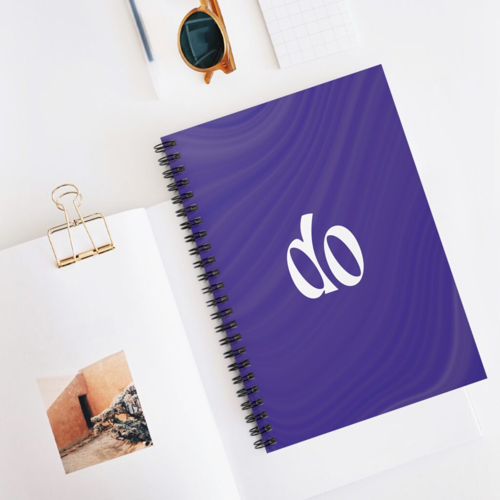 Do Spiral Notebook | Ruled Line Journal, Purple Swirl Cover