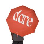 Orange 'Dare' Semi-Automatic Foldable Umbrella — Compact Travel & Rain Protection 4