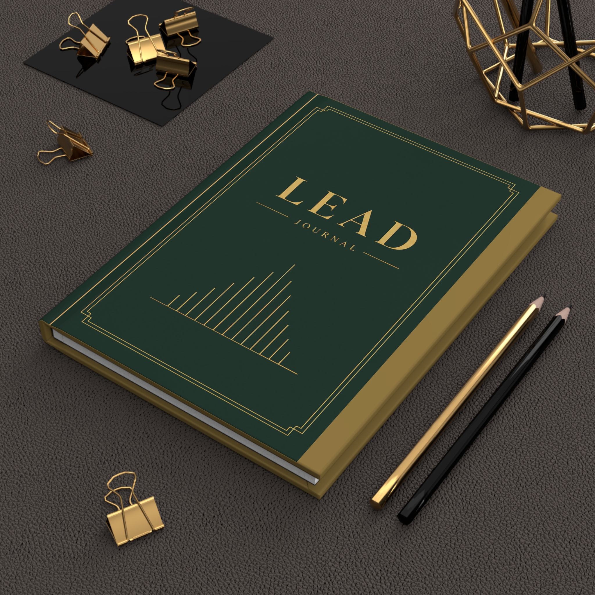 LEAD Hardcover Journal (in Green) — Professional Notebook