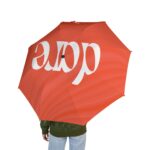 Orange 'Dare' Semi-Automatic Foldable Umbrella — Compact Travel & Rain Protection 3