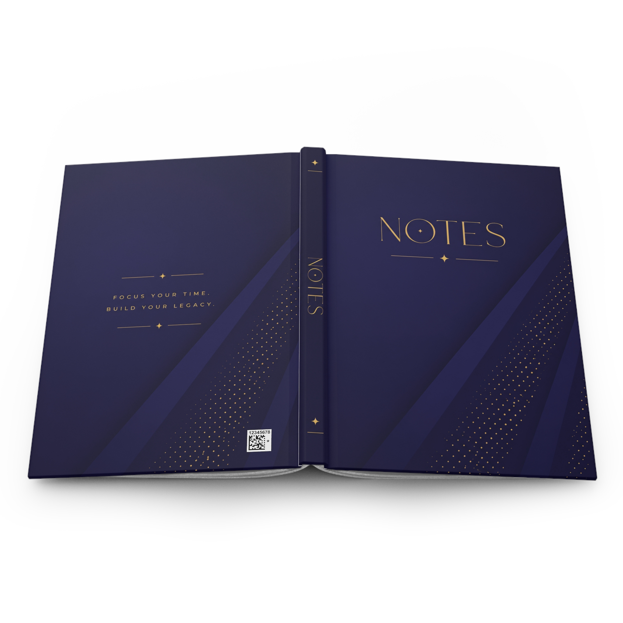 Legacy NOTES Hardcover Journal | Blue & Gold Matte Notebook - Image 2