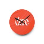 Bold Red 'dare' Acrylic Wall Clock — Modern Minimalist Decorative Timepiece 1