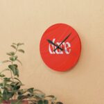 Bold Red 'dare' Acrylic Wall Clock — Modern Minimalist Decorative Timepiece 3