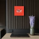 Bold Red 'dare' Acrylic Wall Clock — Modern Minimalist Decorative Timepiece 12