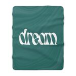 Dream Sherpa Fleece Blanket – Cozy Teal Throw for Bedroom, Naptime & Gift 5