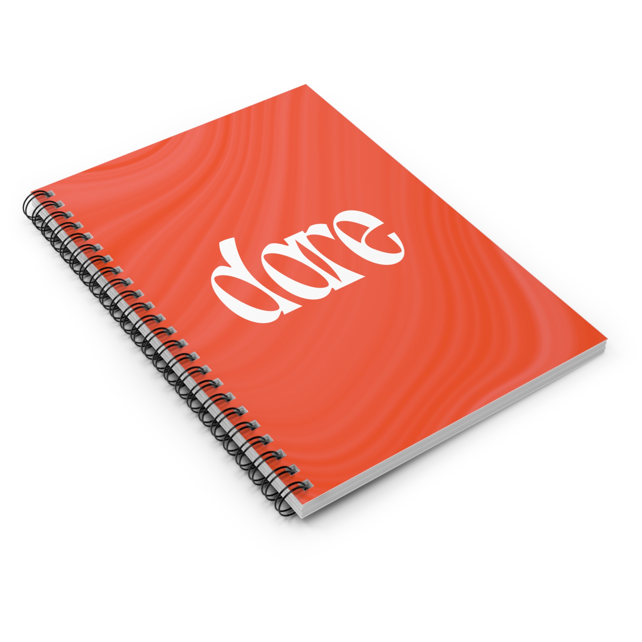 Dare Spiral Notebook | Red Swirl Ruled Journal - Image 4