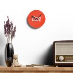 Bold Red 'dare' Acrylic Wall Clock — Modern Minimalist Decorative Timepiece 4