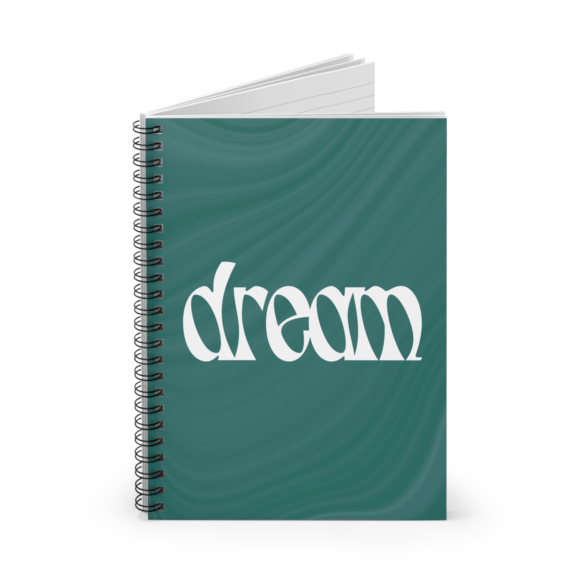 Dream Spiral Notebook | Ruled Journal, Green Swirl Cover - Image 3