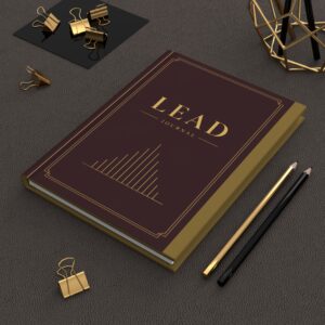 LEAD Hardcover Journal (in Burgundy/Wine) — Professional Leadership Notebook
