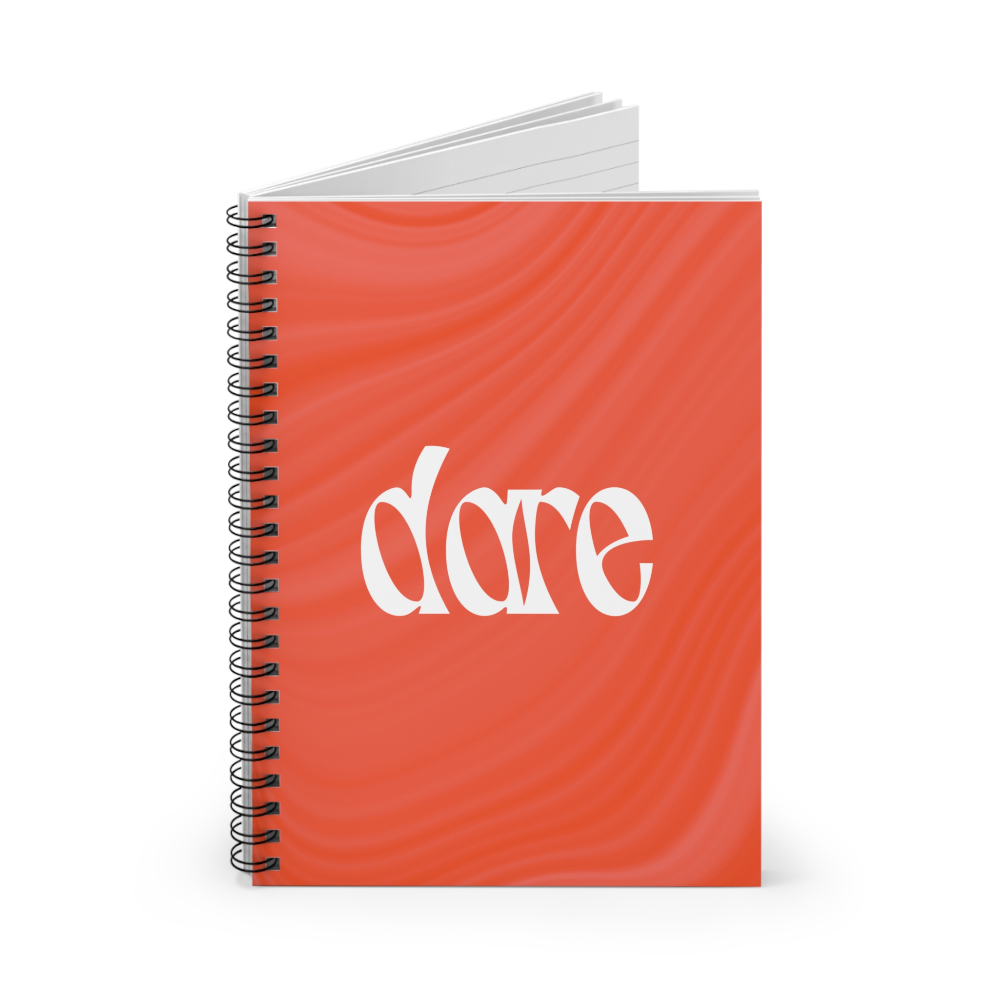 Dare Spiral Notebook | Red Swirl Ruled Journal - Image 3