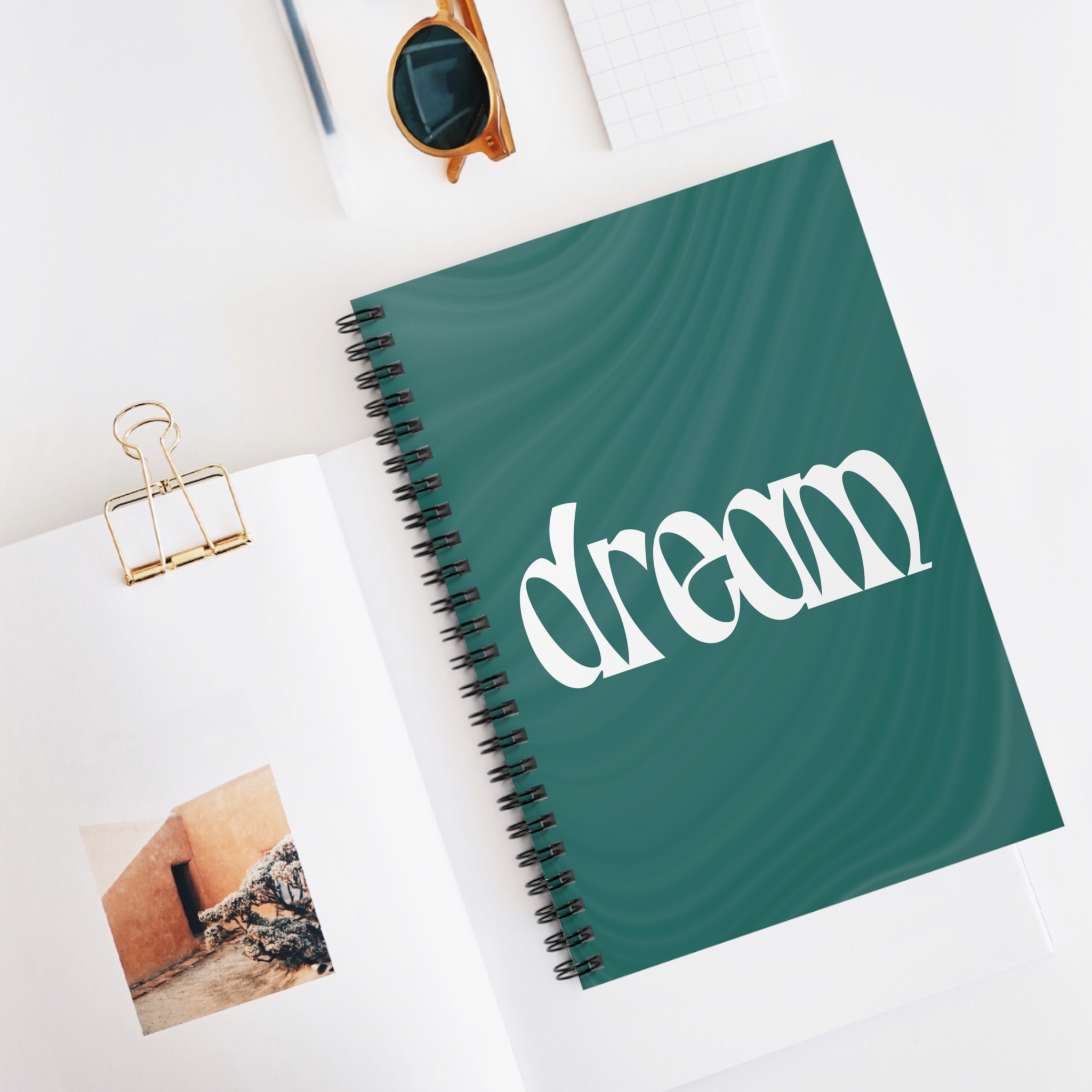 Dream Spiral Notebook | Ruled Journal, Green Swirl Cover