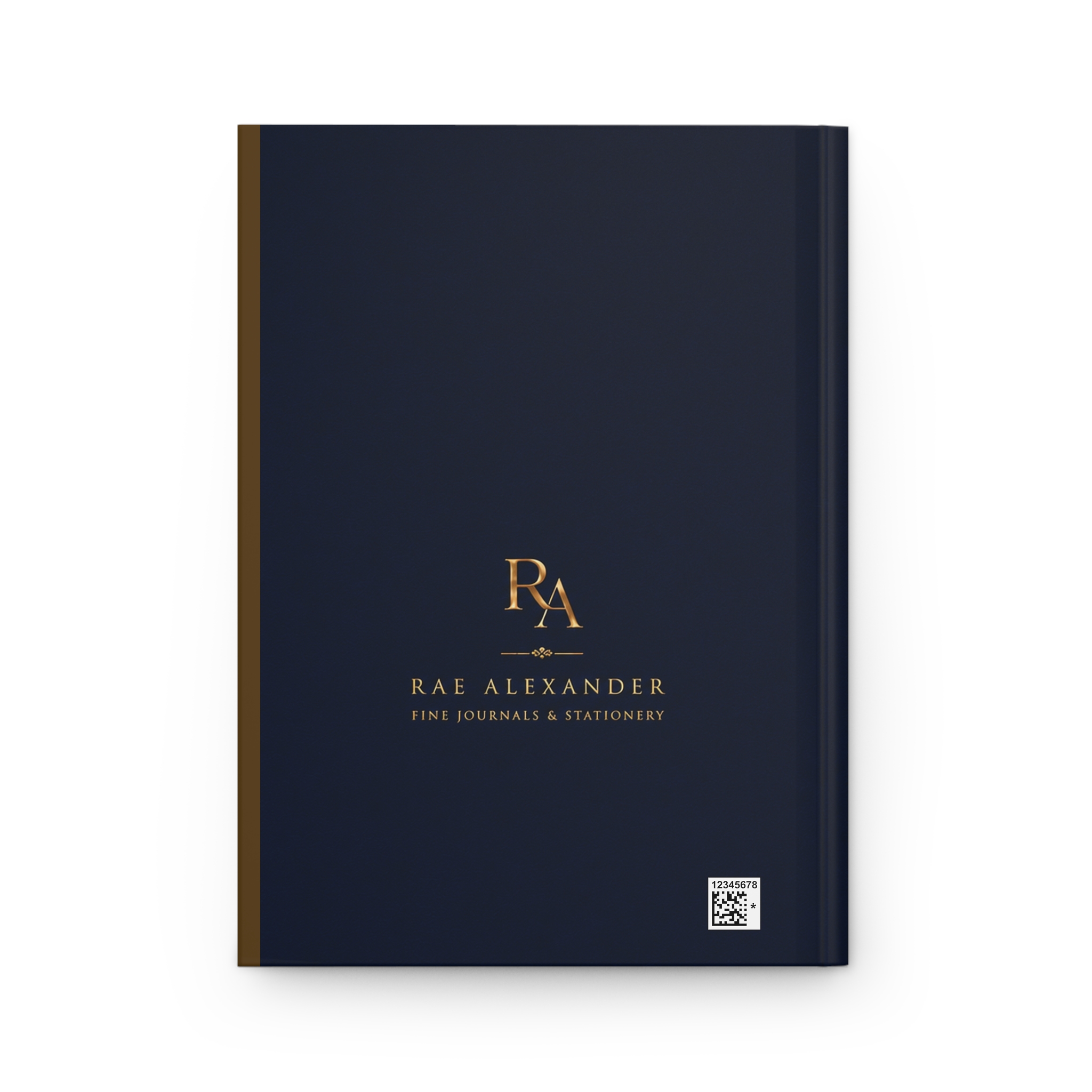 Navy Hardcover Journal — Gold Botanical Foil Design, Elegant Personal Notebook - Image 5