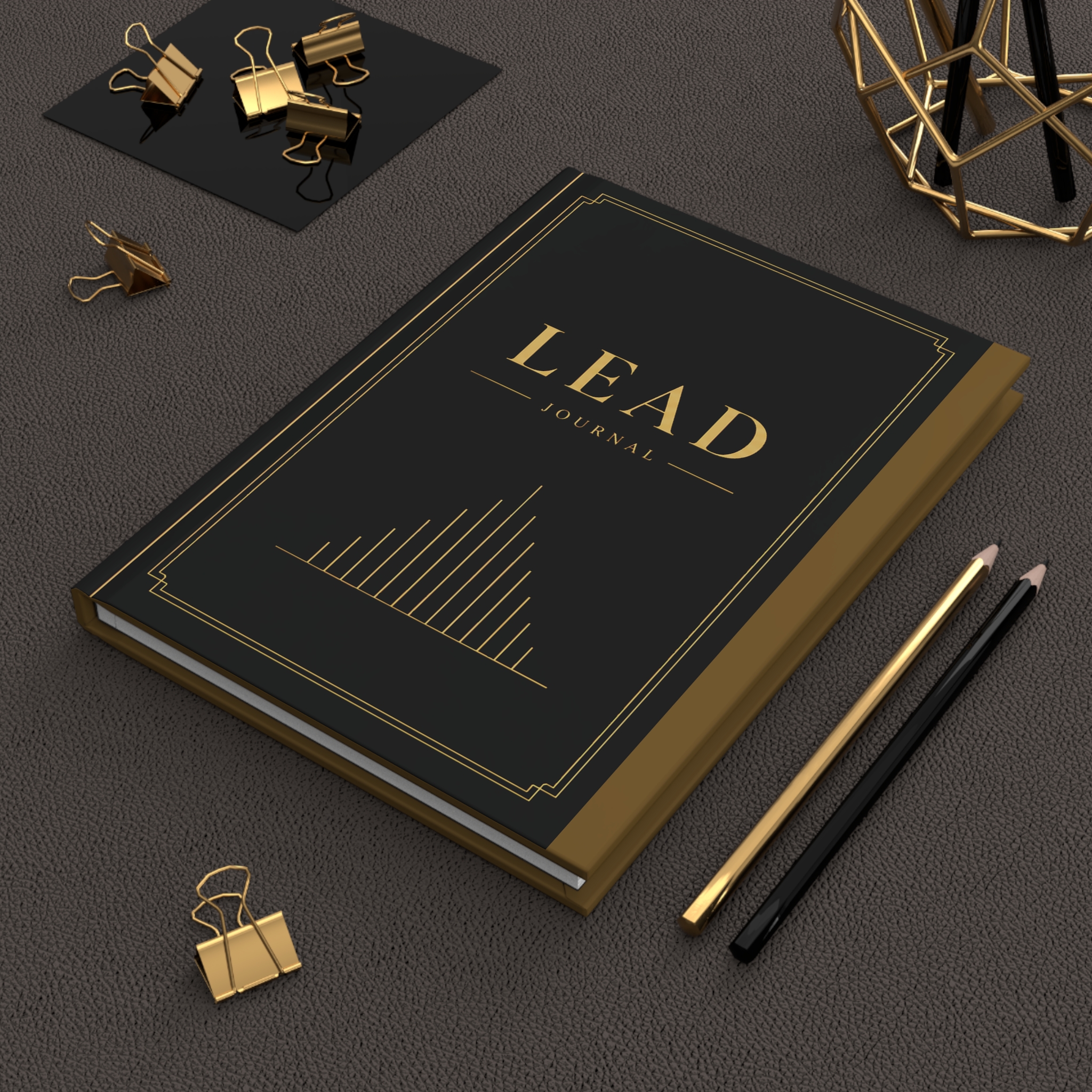 LEAD Hardcover Journal (in Black) — Professional Notebook