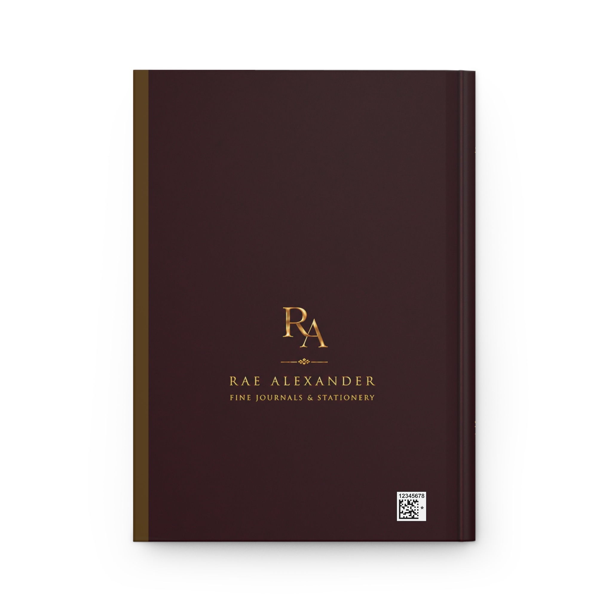 Elegant Hardcover Journal — Gold Botanical Design, Monogram Style - Image 4