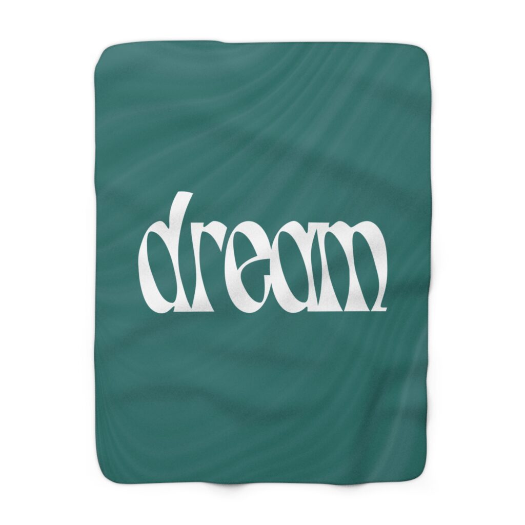 Dream Sherpa Fleece Blanket – Cozy Teal Throw for Bedroom, Naptime & Gift