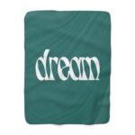 Dream Sherpa Fleece Blanket – Cozy Teal Throw for Bedroom, Naptime & Gift 1