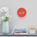 Bold Red 'dare' Acrylic Wall Clock — Modern Minimalist Decorative Timepiece 5