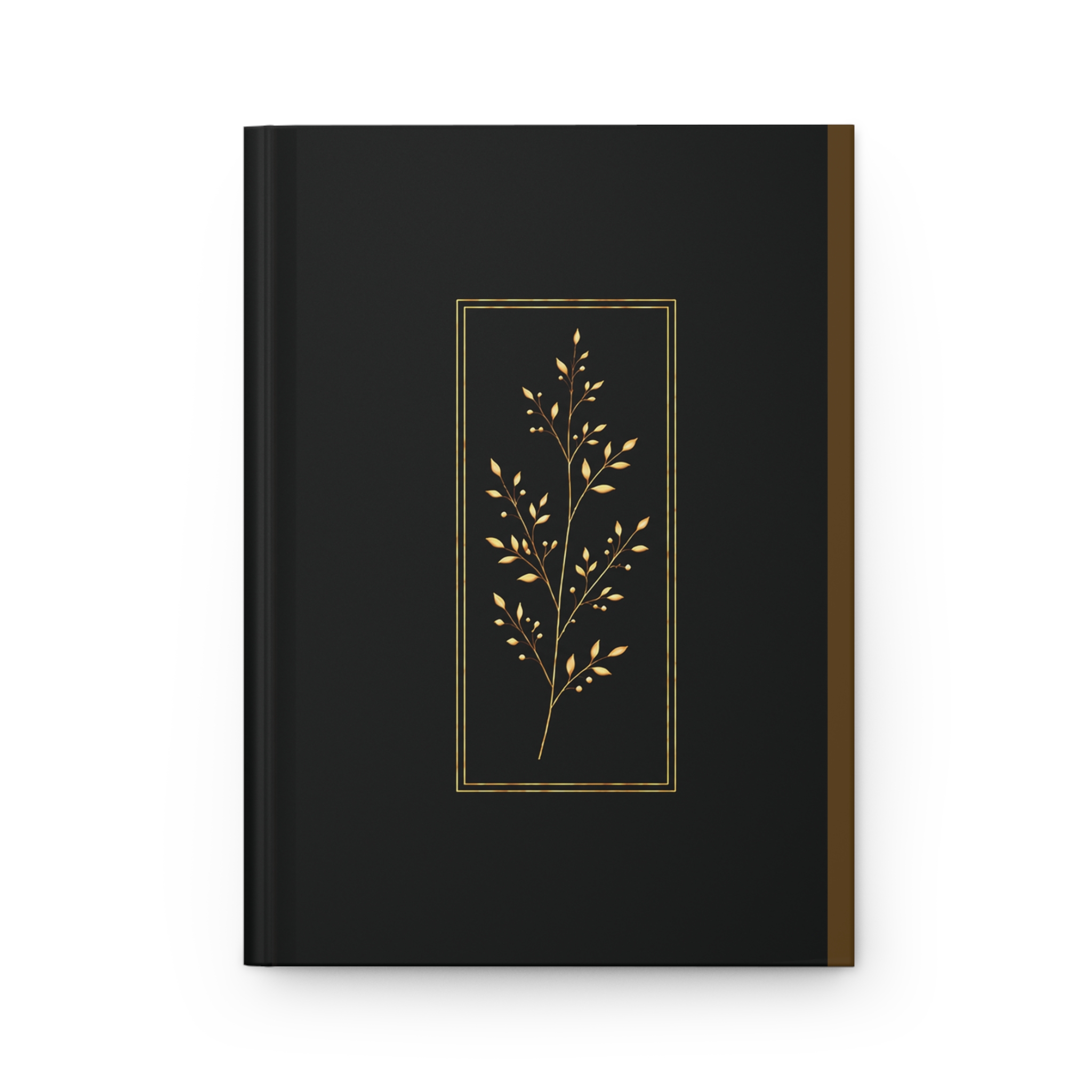 Hardcover Journal — Elegant Gold Leaf Monogram Notebook - Image 4