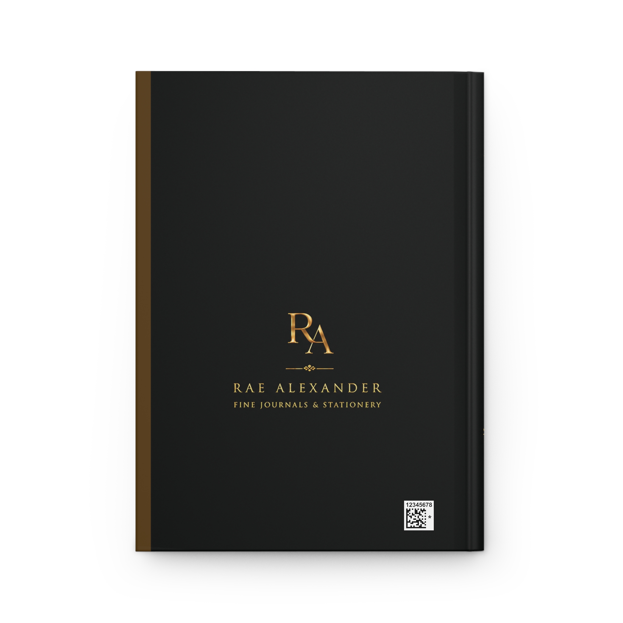 Hardcover Journal — Elegant Gold Leaf Monogram Notebook - Image 5
