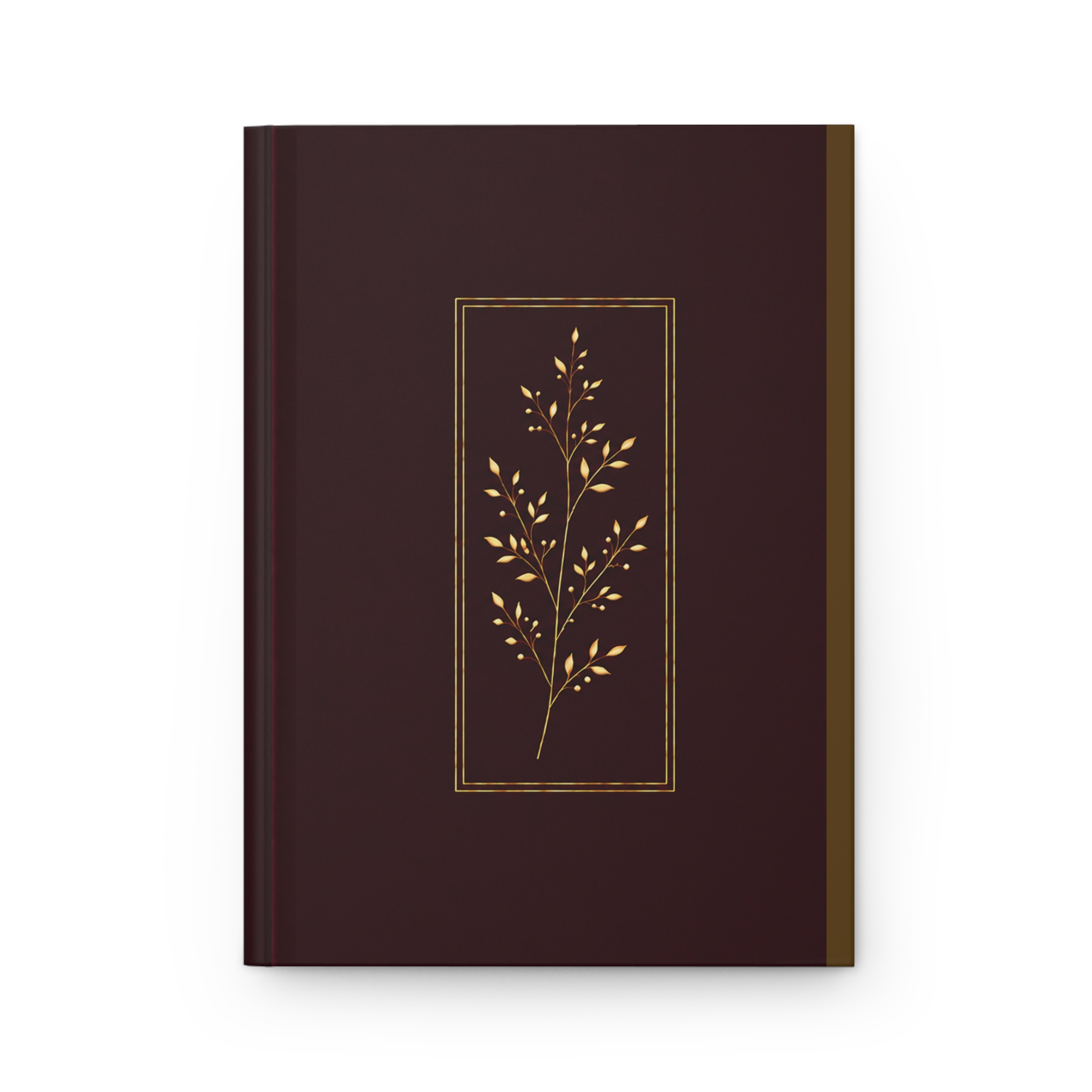 Elegant Hardcover Journal — Gold Botanical Design, Monogram Style - Image 6