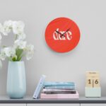 Bold Red 'dare' Acrylic Wall Clock — Modern Minimalist Decorative Timepiece 17