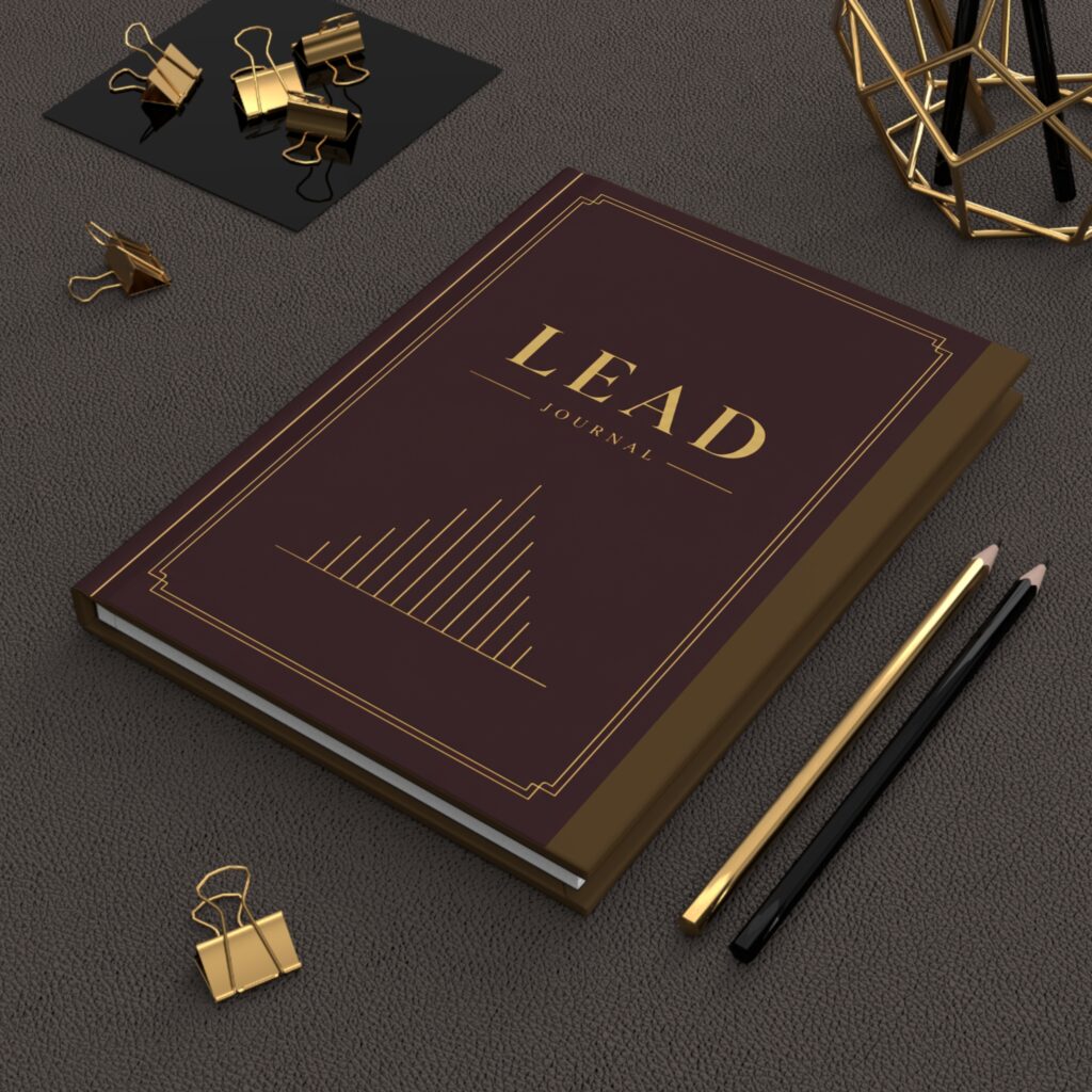 Lead Hardcover Journal (in Burgundy/Wine) — Professional Leadership Notebook